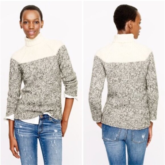 J. Crew Colorblock Wool Sweater - Picture 1 of 10